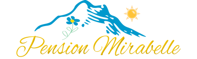 Logo de la pension Mirabelle à Ellmau au Tyrol. Appartements confortables dans les alpes de Kitzbuehel.